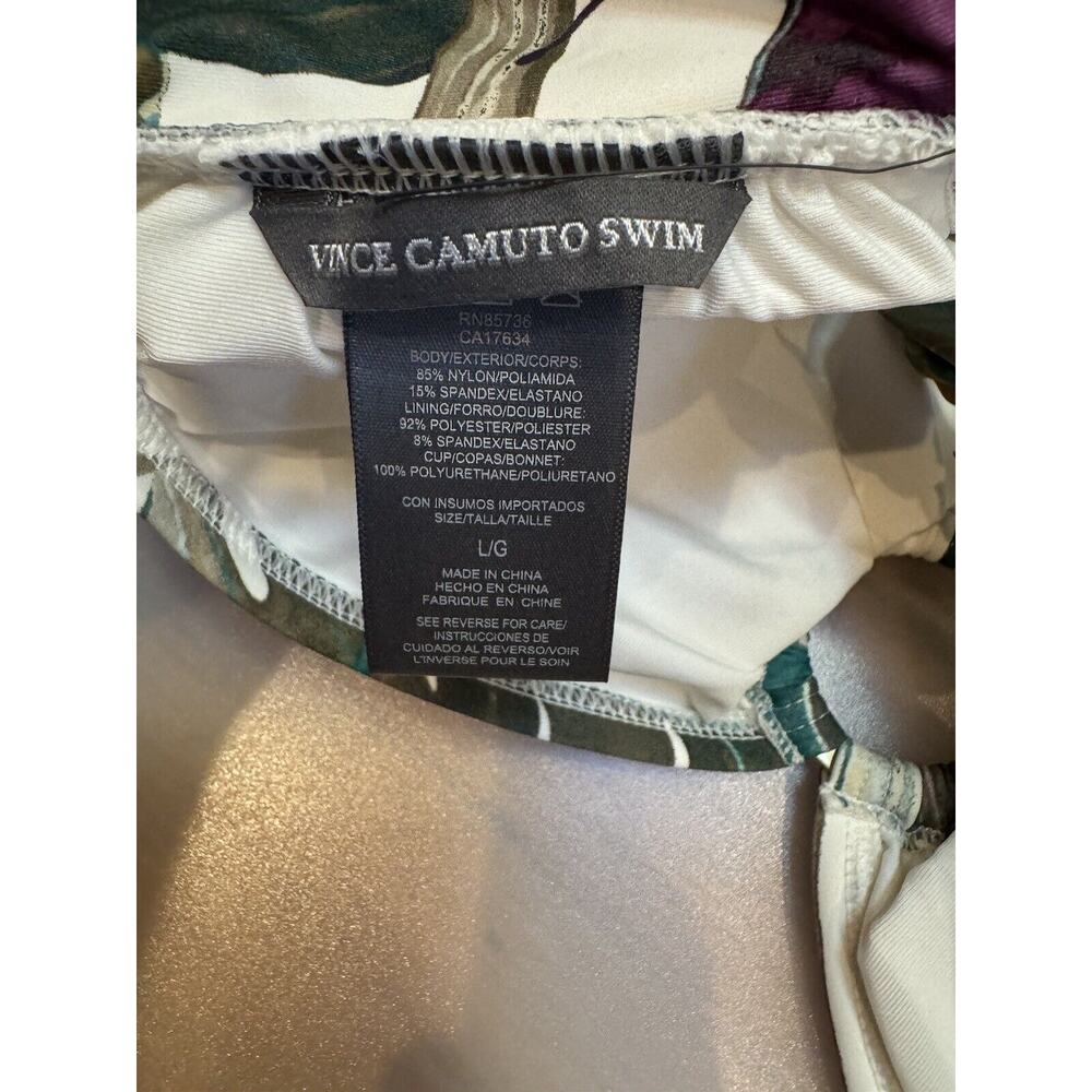 Vince Camuto Long Sleeve Crop Top Cover Up With Bikini Top $150.00 Size Large - Picture 4 of 6